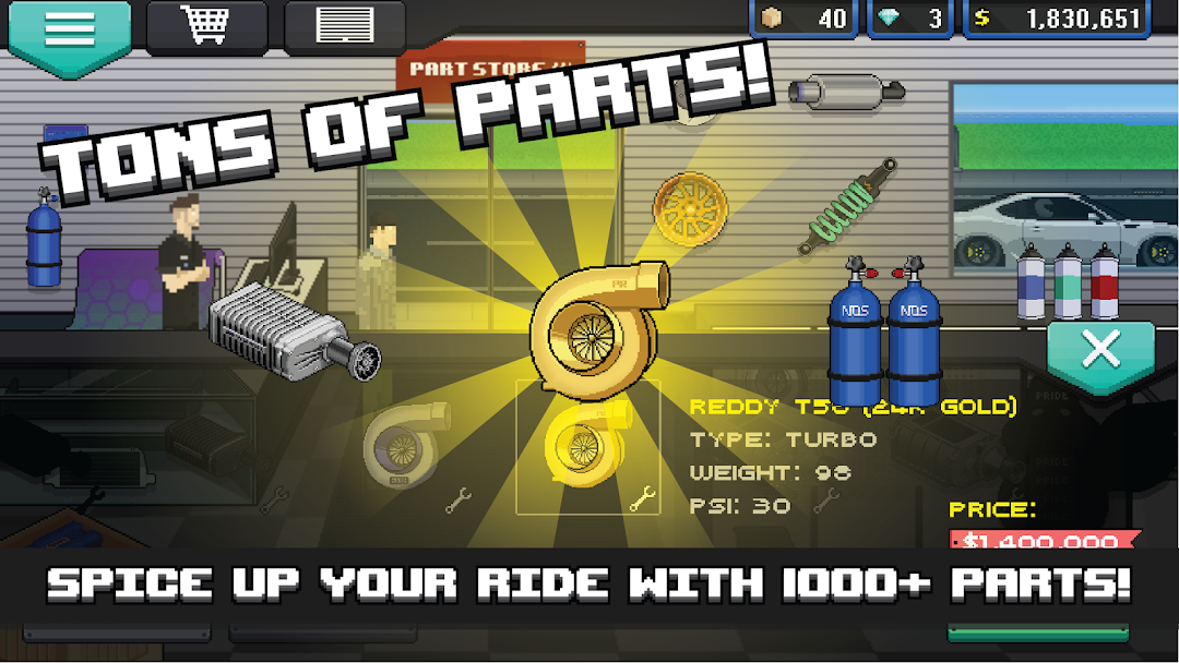 Pixel Car Racer mod apk screenshot 2