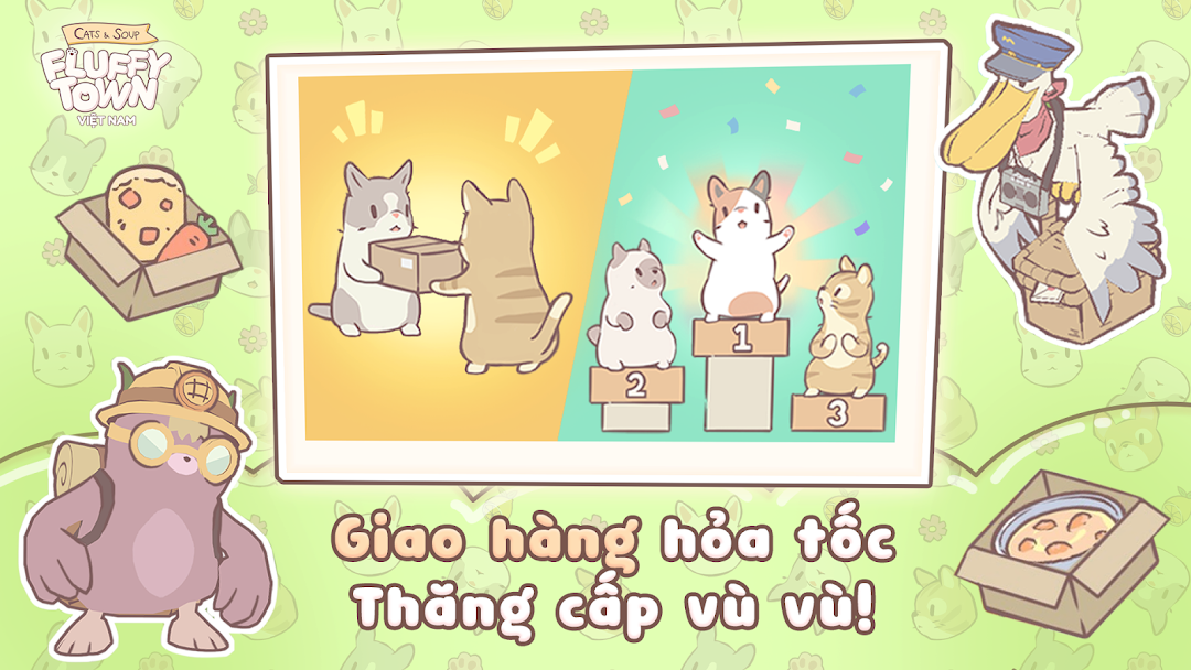 Cats&Soup:Fluffy Town Việt Nam mod apk screenshot 3