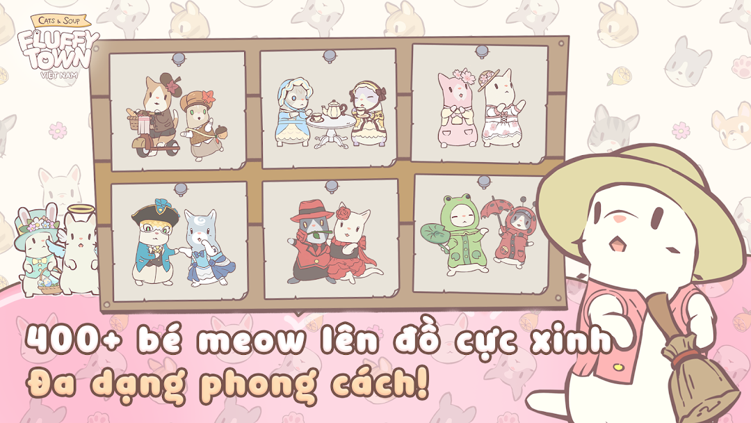 Cats&Soup:Fluffy Town Việt Nam mod apk screenshot 2