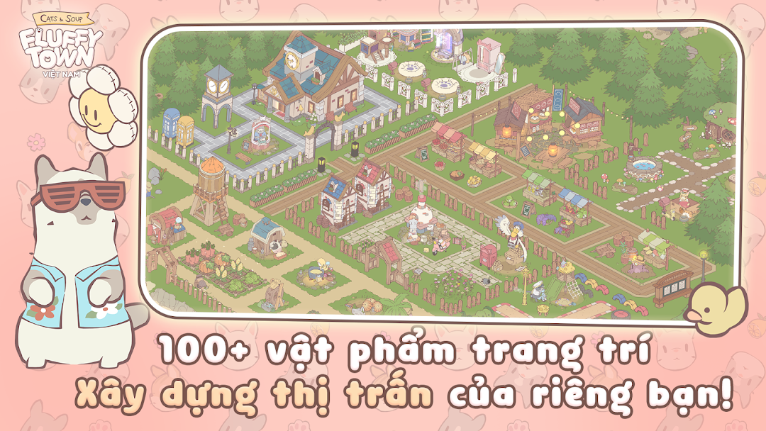 Cats&Soup:Fluffy Town Việt Nam mod apk screenshot 1