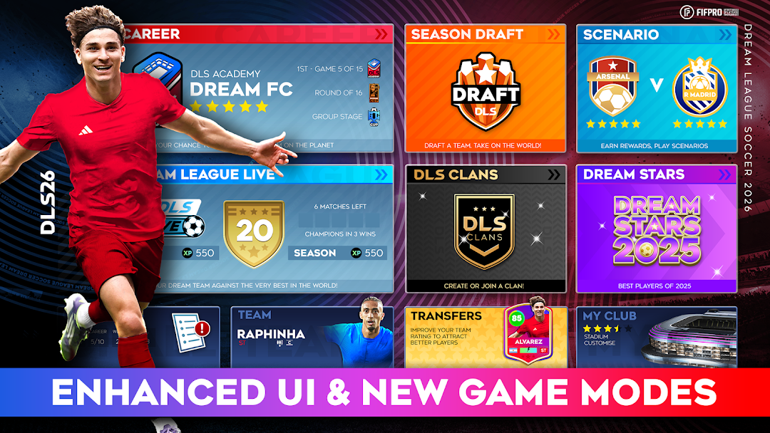Dream League Soccer 2026 mod apk screenshot 1