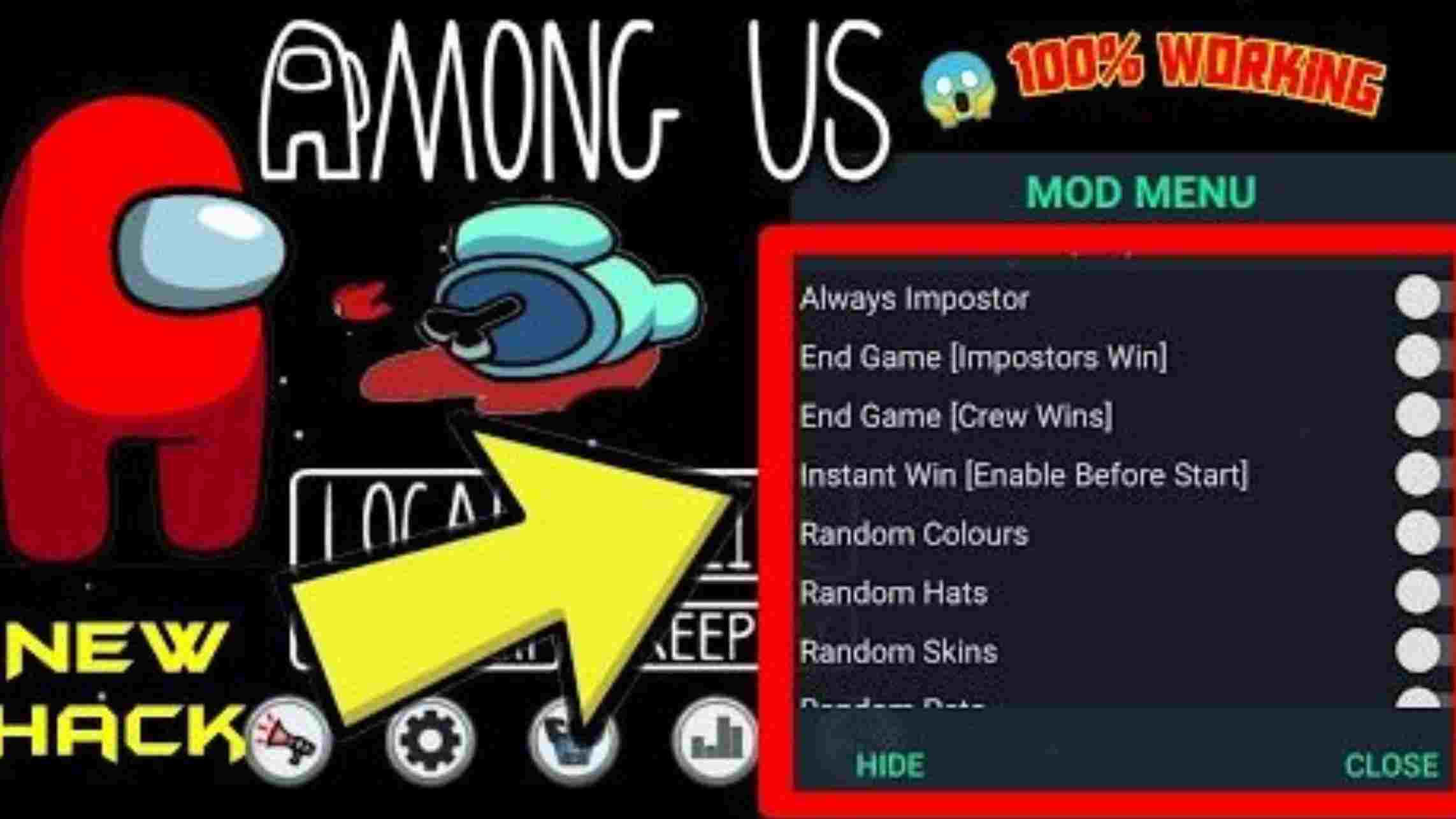 Tải Hack Among Us MOD APK 2024.10.29 (Menu Tiếng Việt, Full Đồ, Full Skin, Auto Imposter)