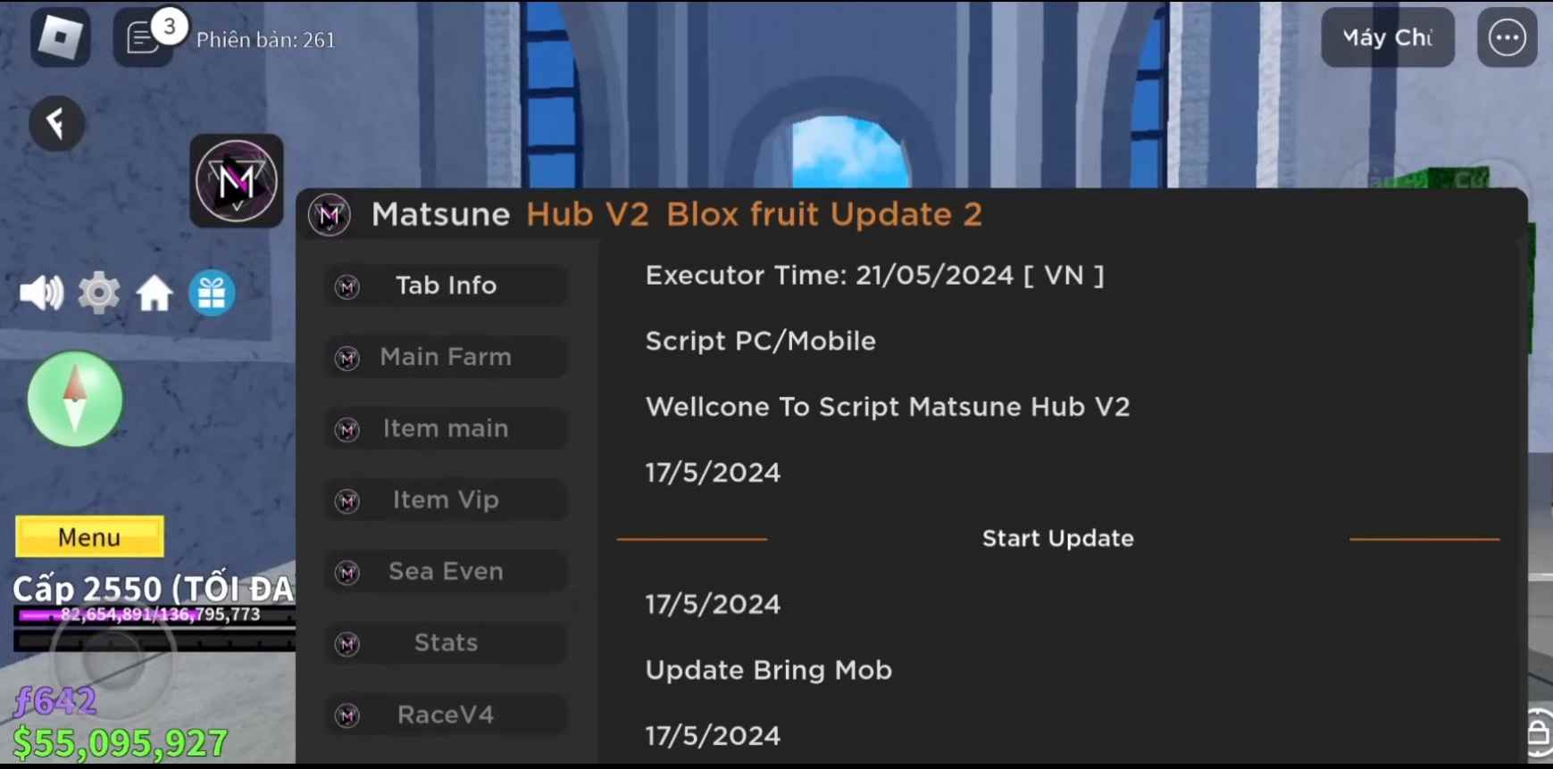 Blox Fruits MOD Interface Helps Improve Gaming Experience