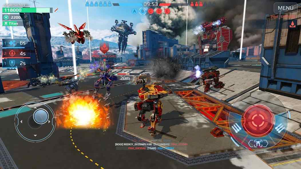 MOD APK features of War Robots Multiplayer Battles game