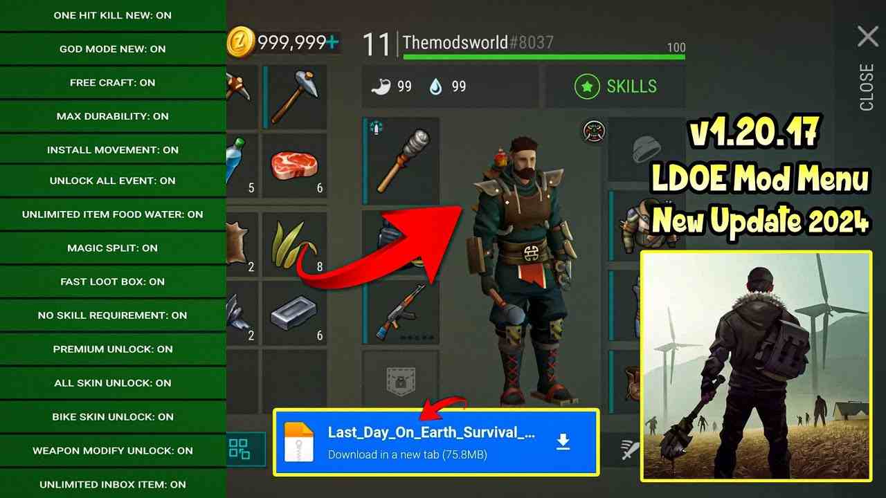 Các tính năng MOD APK nổi bật trên Last Day on Earth- Survival