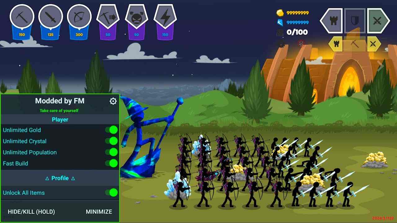 MOD APK features on Stick War- Saga game