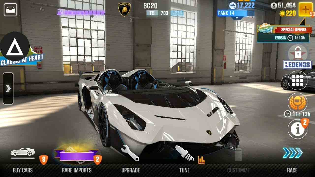 Superior MOD APK features for CSR Racing 2