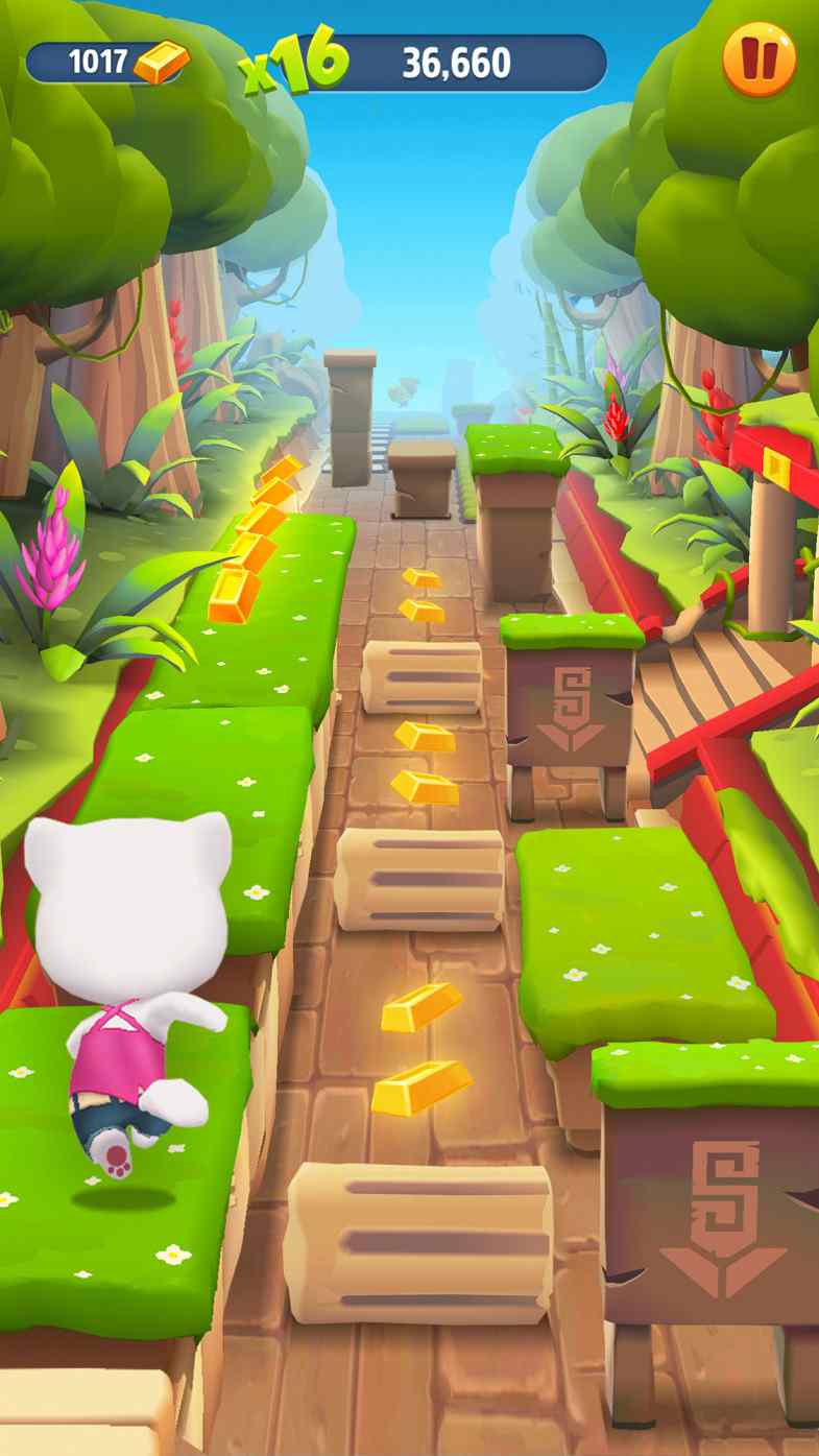 Equipment used in the process of running Talking Tom Gold Run MOD