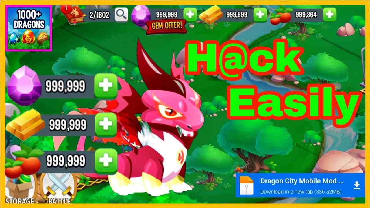 Cách tính năng MOD APK trên tựa game mô phỏng Dragon City Mobile