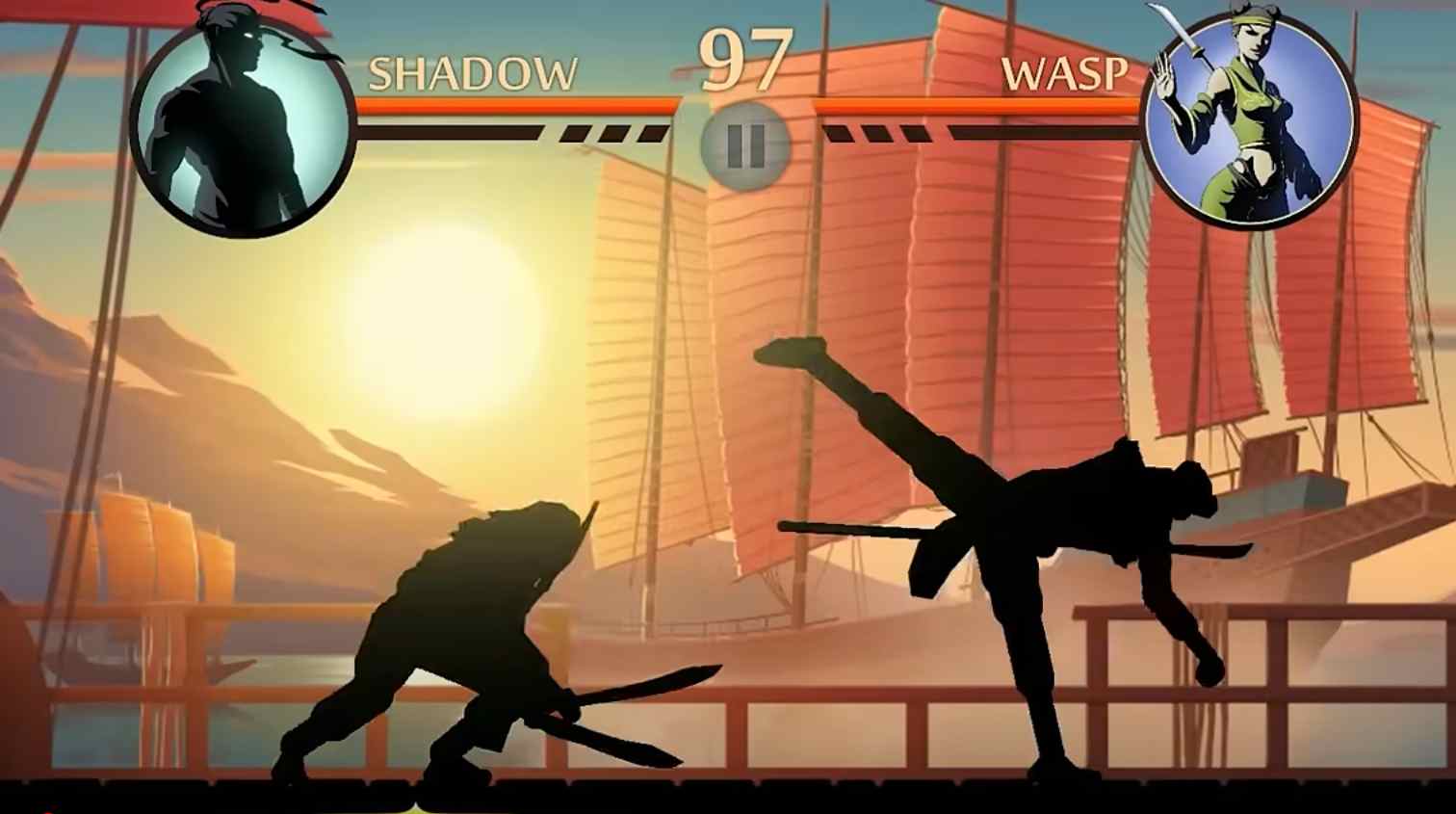 Chiến đấu với từng trùm ở mỗi Chapter Shadow Fight 2 MOD