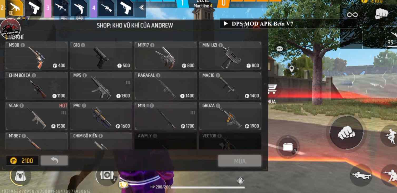 Easily own cool equipment and items Free Fire MOD