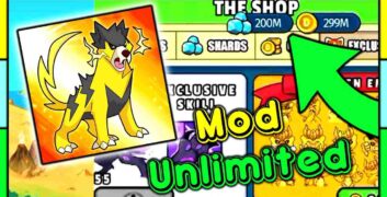 Download Hack Dynamons World MOD APK 1.10.56 (Full Money, Full Dragon, Max Level, No Ads) image