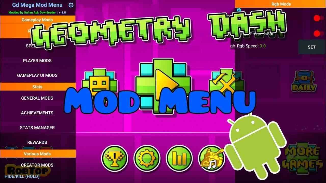 Tải Hack Geometry Dash MOD APK 2.2.142 (Vô Hạn Tiền, Full Skin, Bất Tử)