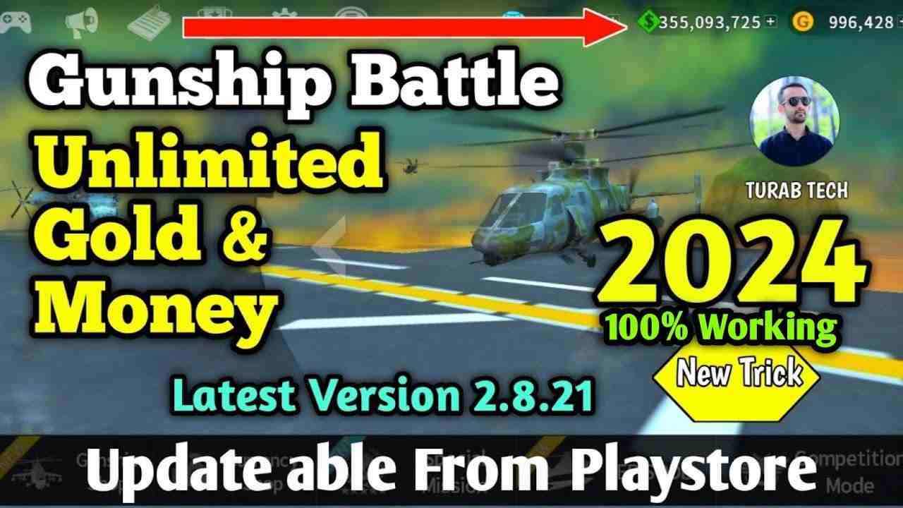 Tải Hack Gunship Battle: Helicopter 3D MOD APK 2.8.21 (Vô Hạn Tiền, Full Vàng)