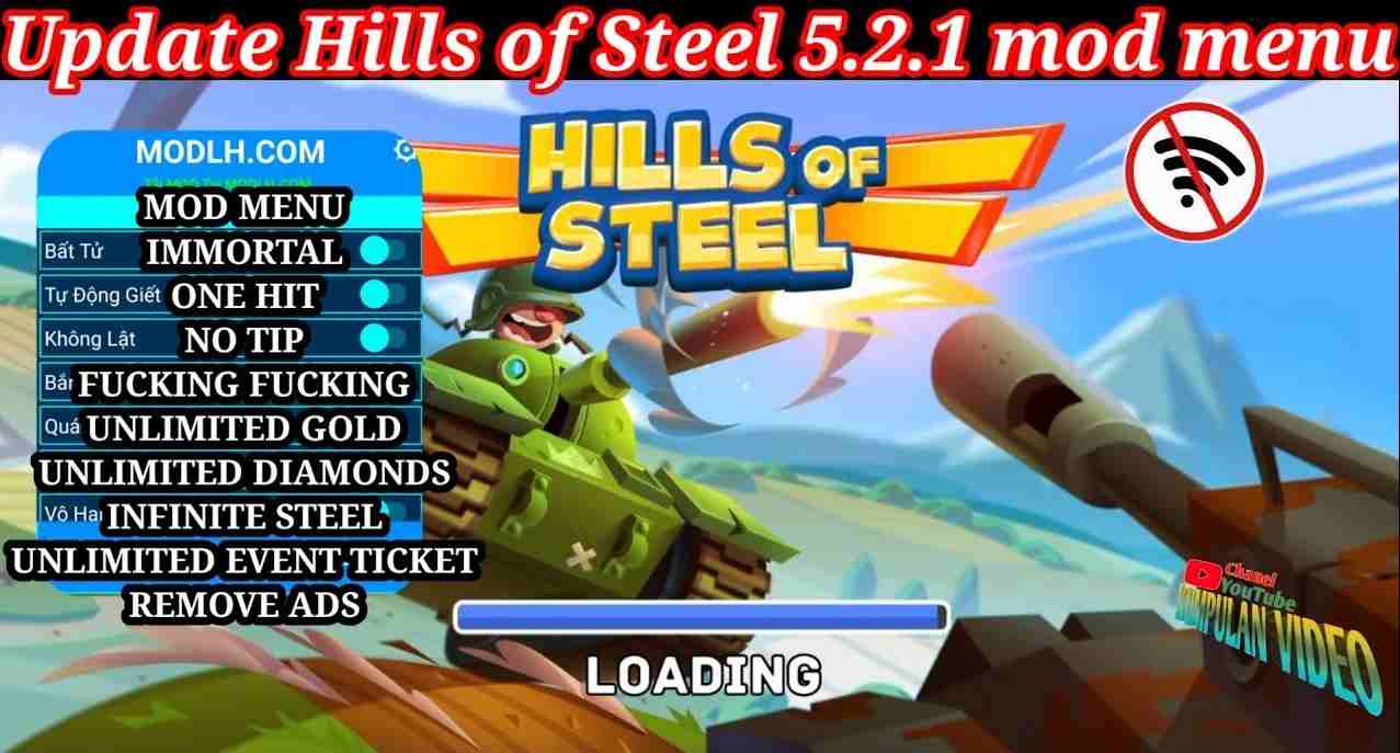 Tải Hack Hills of Steel MOD APK 7.0.1 (Full Tiền, Kim Cương, Xe Tăng, Không Quảng Cáo)