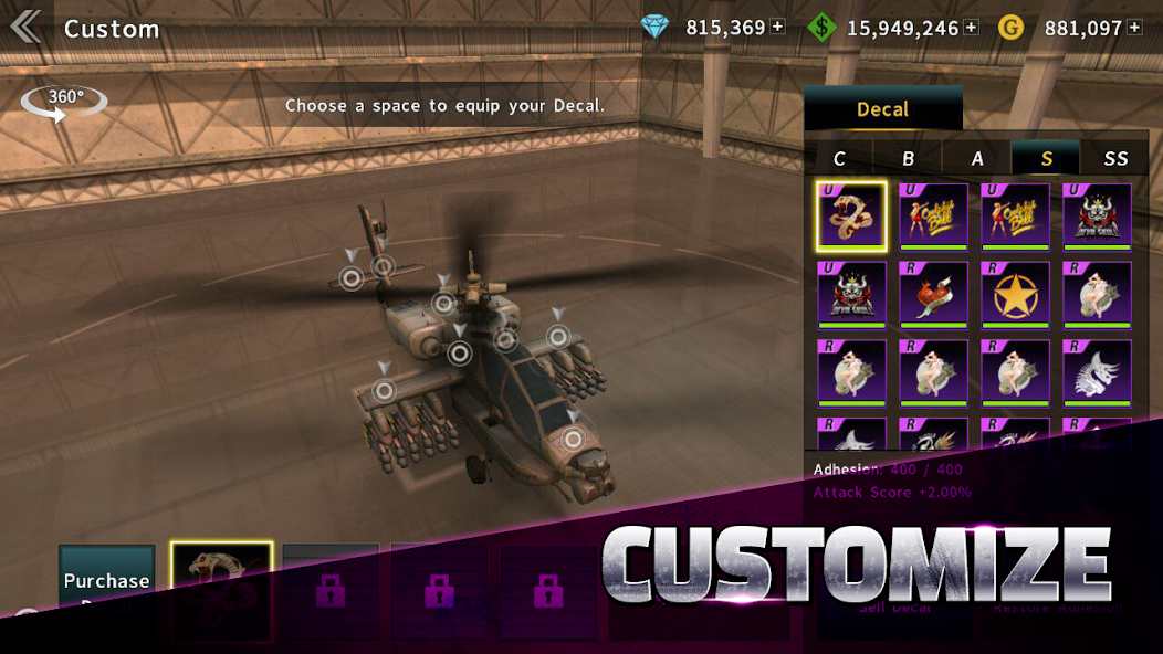 Unlock all helicopters in Gunship Battle- Helicopter 3D MOD