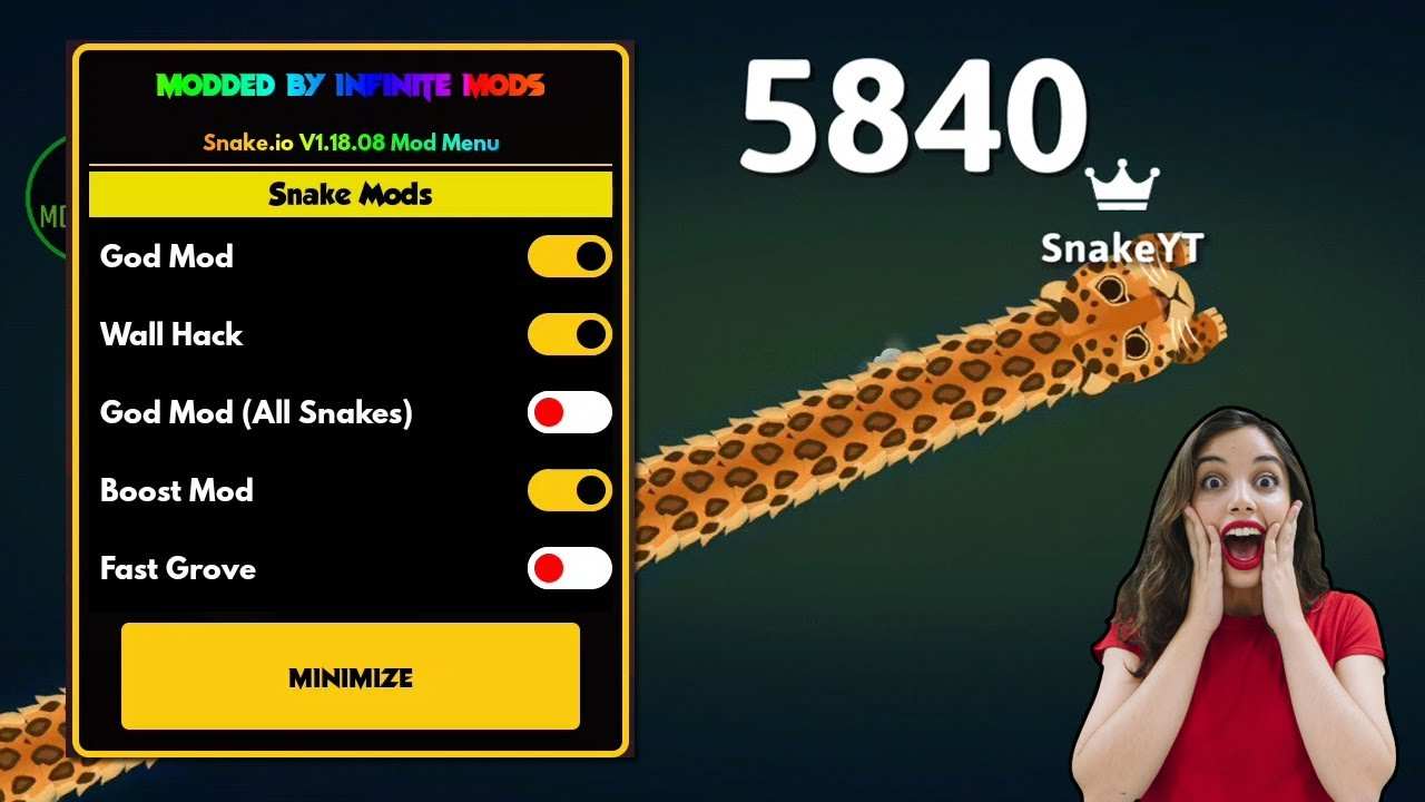 Download Hack Snake.io MOD APK 2.1.71 (Mod Menu, Immortal, Full Skins, Unlimited Money, Giant)