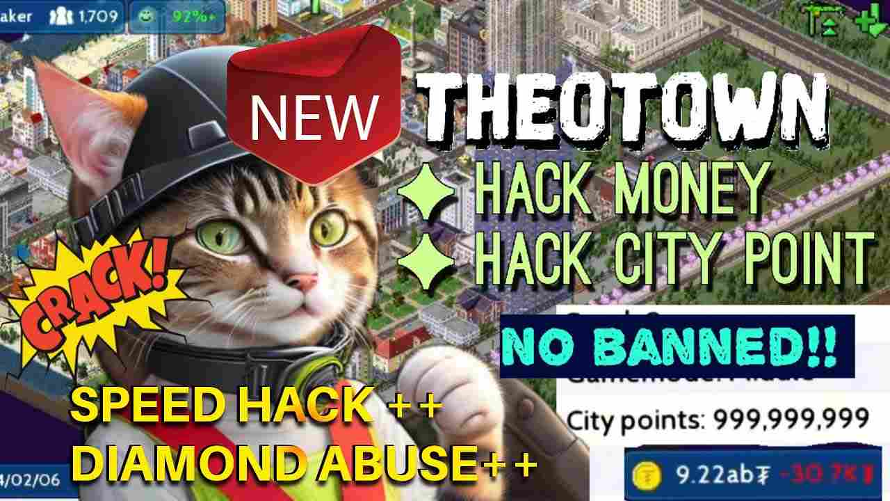 Tải Hack TheoTown MOD APK 1.11.89a (Vô Hạn Kim Cương, Tất Cả Công Trình)