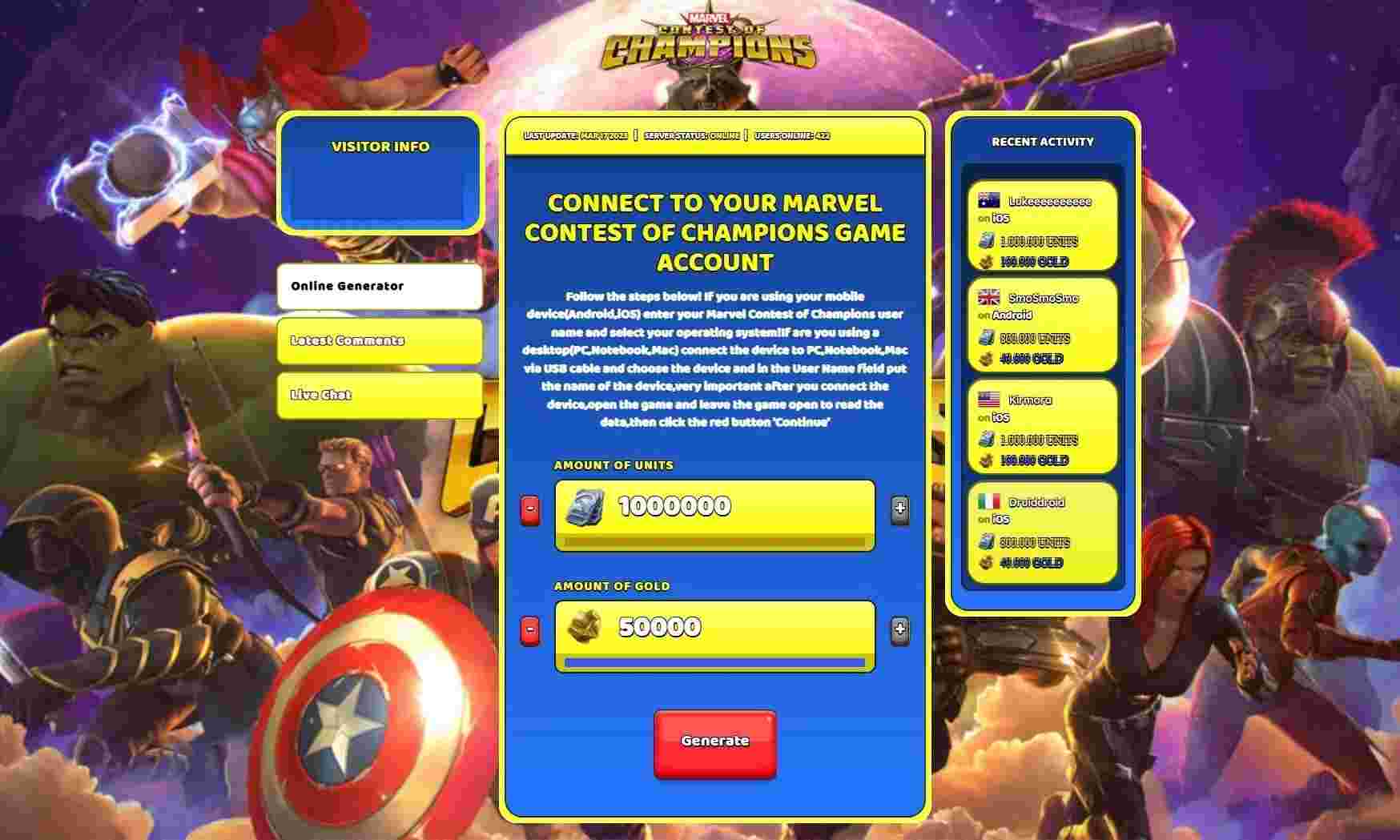 Tính năng MOD APK nổi bật của Marvel Contest of Champions