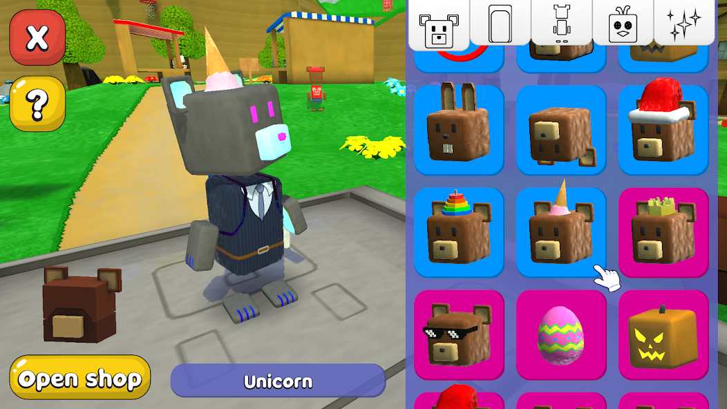 Customize your character with all unlocked Skins Super Bear Adventure MOD