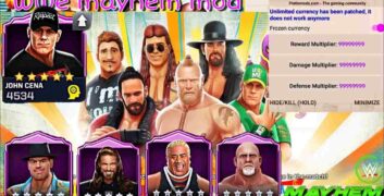 Download Hack WWE Mayhem MOD APK 1.81.127 (Unlimited Money, Full Gold, All Characters) image