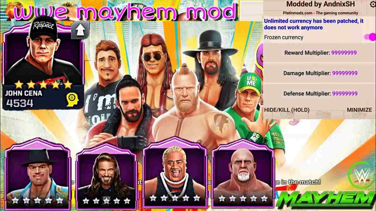 Download Hack WWE Mayhem MOD APK 1.81.127 (Unlimited Money, Full Gold, All Characters)