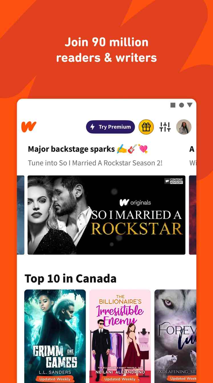 Các tính năng MOD APK có trên Wattpad