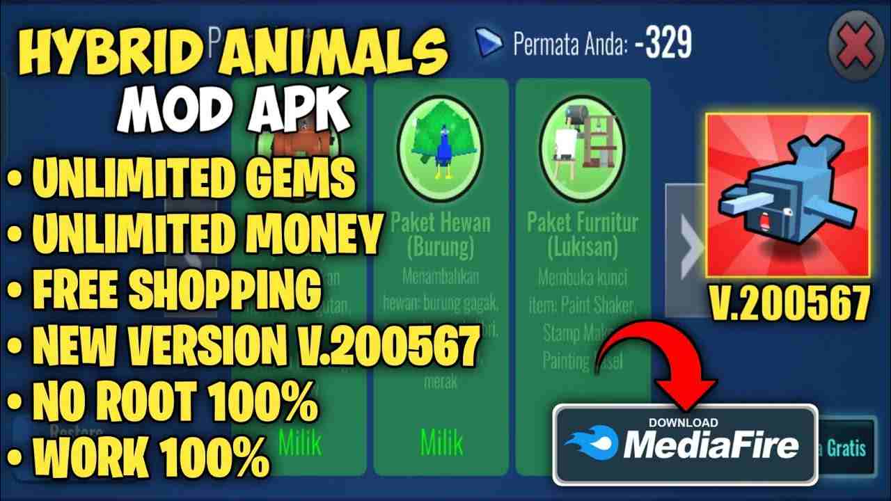 Các tính năng MOD APK của game Hybrid Animals