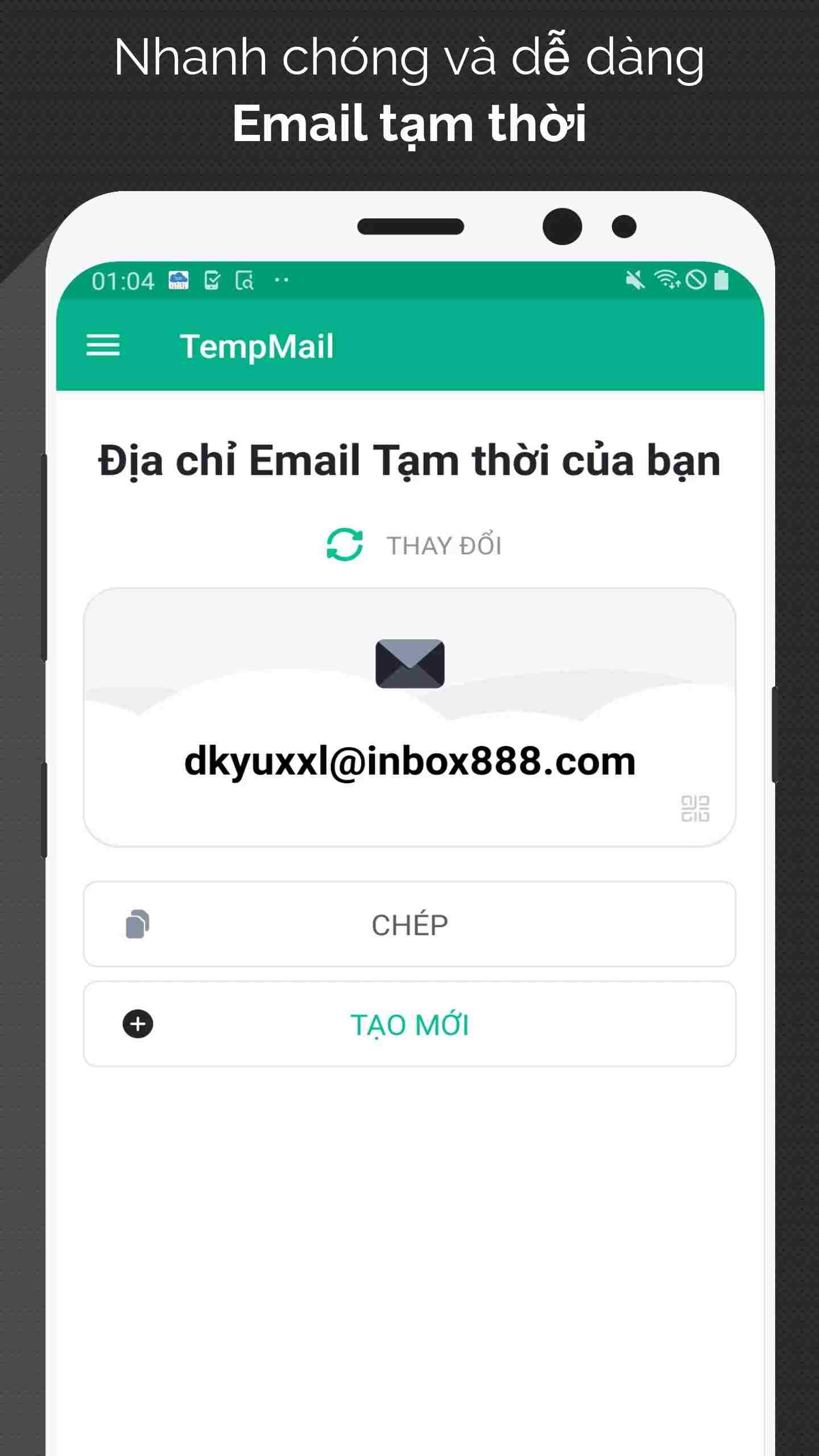 List of MOD APK features of Temp Mail app