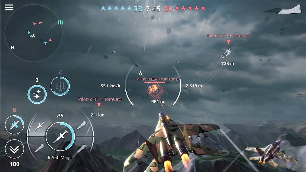 List of MOD APK features of Sky Combat game