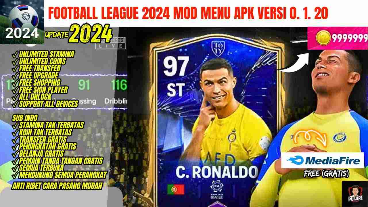 Tải Hack Football League 2024 MOD APK 0.1.29 (Menu Mod, Vô Hạn Tiền, Đá Quý)