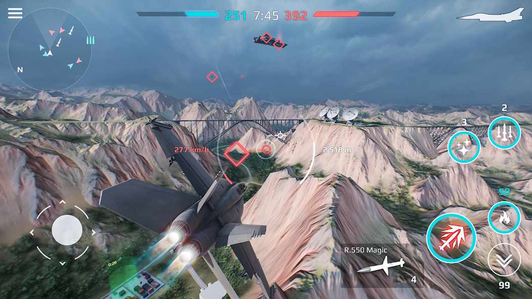 Introducing the planes in Sky Combat MOD with unlimited gold feature