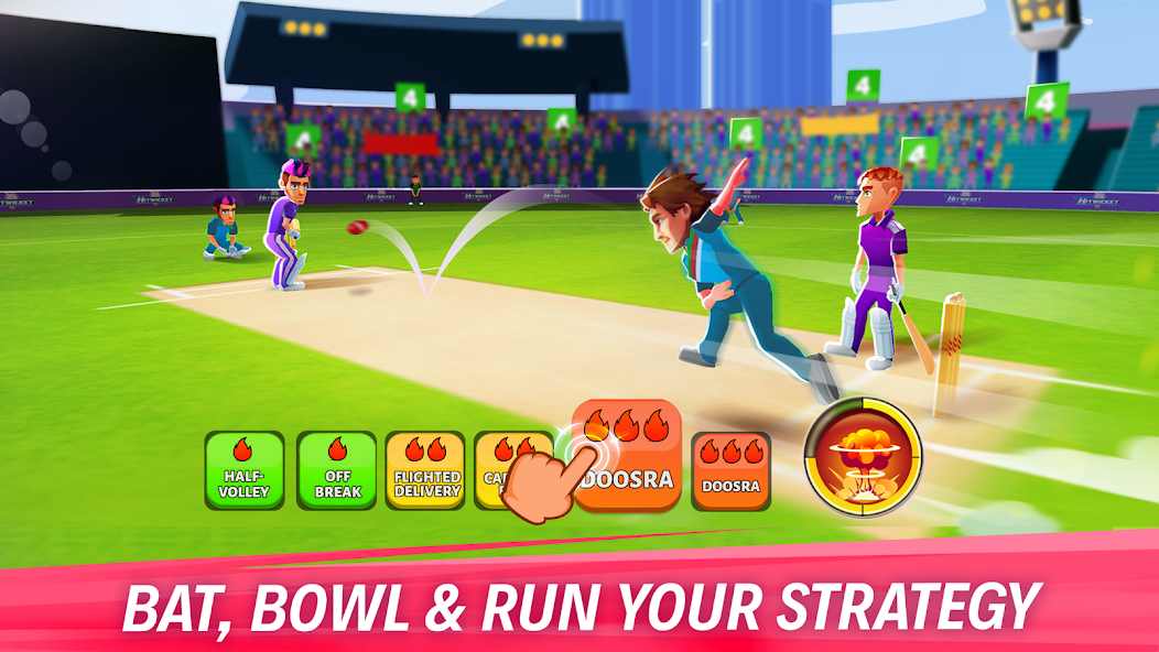 Hitwicket Cricket Game 2024 MOD Auto Chiến Thắng giúp bạn rảnh rỗi trong các trận thi đấu