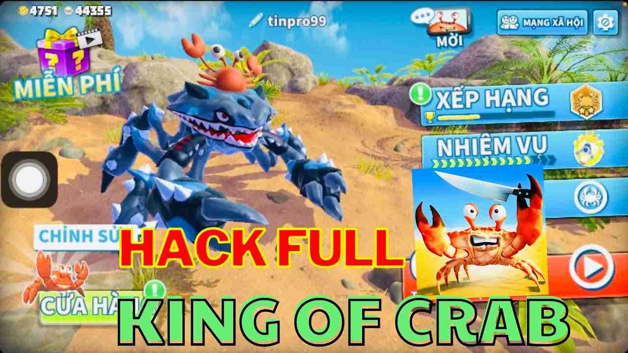 Download Hack King of Crabs MOD APK 1.18.1 (Unlimited Money, Pearls, Unlock All Crabs)