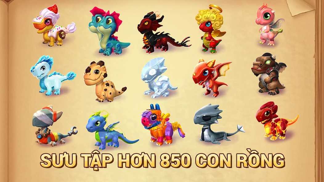 Mở rộng khả năng mua sắm và xây dựng với Dragon Mania Legends MOD vô hạn tiền