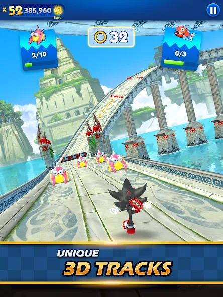 Phiên bản Sonic Dash MOD hoàn hảo cho game thủ yêu thích tùy chỉnh với Menu Mod