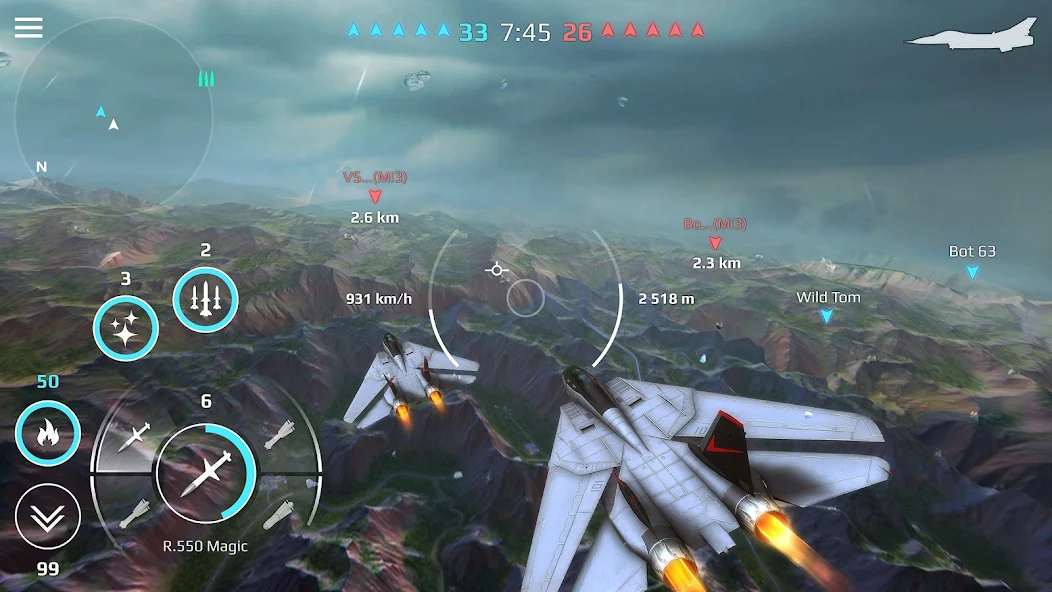 Sky Combat MOD Unlimited Fuel - Motivation to conquer the sky