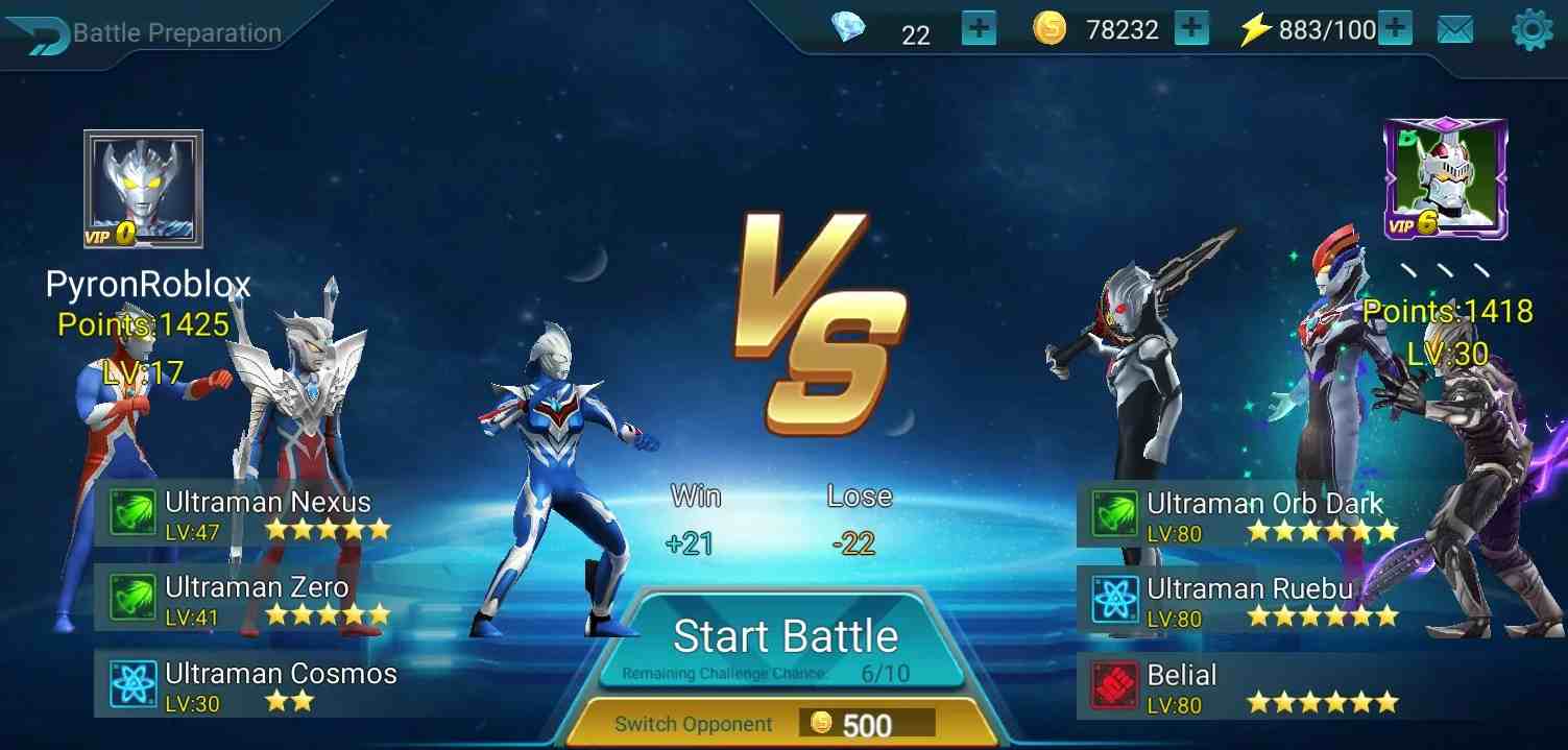 So sánh giữa phiên bản gốc và phiên bản MOD của game Ultraman- Legend of Heroes