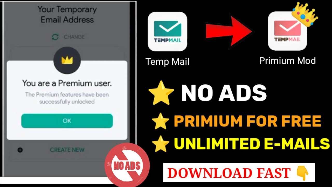 Tải Temp Mail MOD APK 3.48 (Mở Khoá Premium)