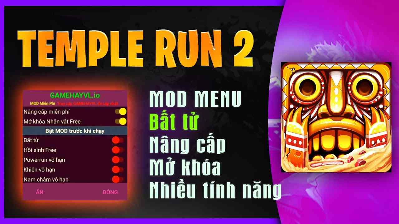 Tải Hack Temple Run 2 MOD APK 1.114.1 (Menu Mod, Vô Hạn Tiền, Kim Cương, Full Nhân Vật)