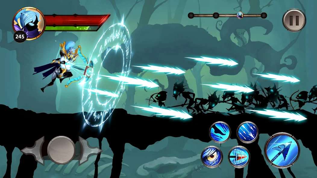 Level up to maximum to increase powerful fighting ability Stickman Legends MOD