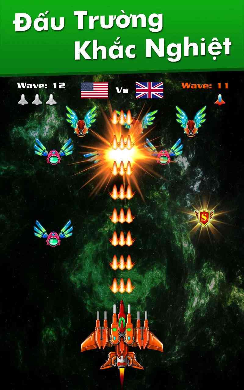 Trải nghiệm không giới hạn với Galaxy Attack- Alien Shooter MOD cấp độ tối đa ngay từ đầu